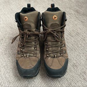 Merrell Mens Black Slate Leather Casual Hiking Shoe Size 13